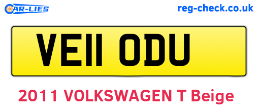 VE11ODU are the vehicle registration plates.