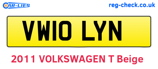VW10LYN are the vehicle registration plates.