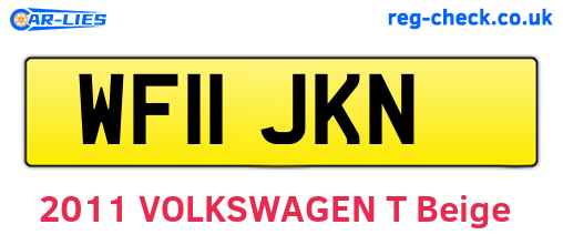 WF11JKN are the vehicle registration plates.