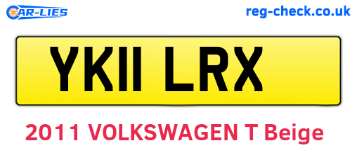 YK11LRX are the vehicle registration plates.