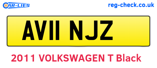 AV11NJZ are the vehicle registration plates.