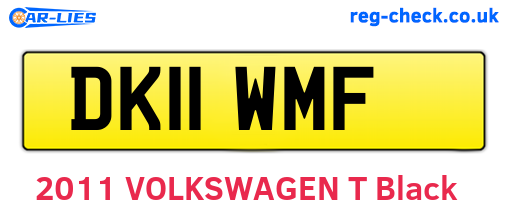 DK11WMF are the vehicle registration plates.