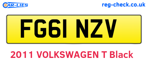 FG61NZV are the vehicle registration plates.