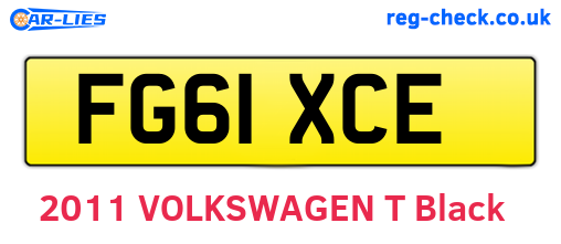 FG61XCE are the vehicle registration plates.