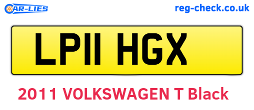 LP11HGX are the vehicle registration plates.