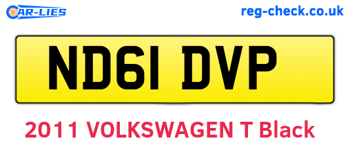 ND61DVP are the vehicle registration plates.