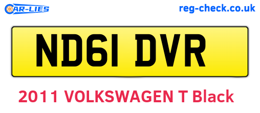 ND61DVR are the vehicle registration plates.