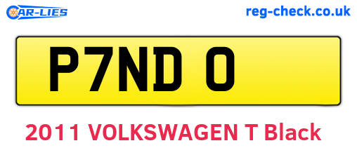 P7NDO are the vehicle registration plates.