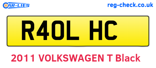 R40LHC are the vehicle registration plates.