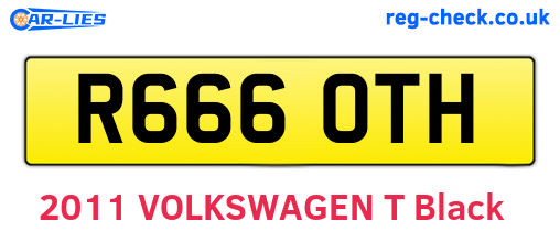 R666OTH are the vehicle registration plates.