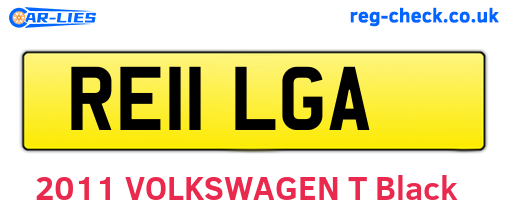 RE11LGA are the vehicle registration plates.