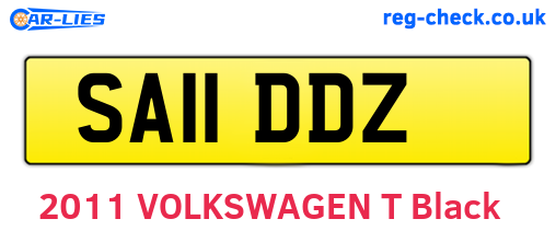 SA11DDZ are the vehicle registration plates.
