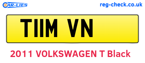 T11MVN are the vehicle registration plates.