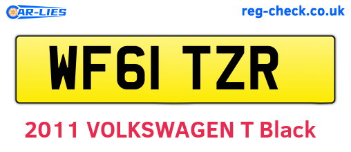 WF61TZR are the vehicle registration plates.