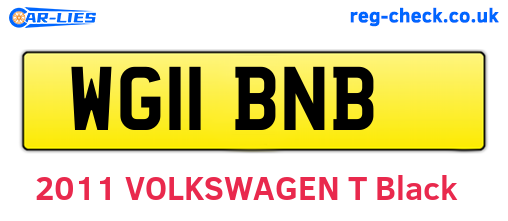 WG11BNB are the vehicle registration plates.