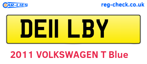 DE11LBY are the vehicle registration plates.