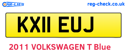 KX11EUJ are the vehicle registration plates.