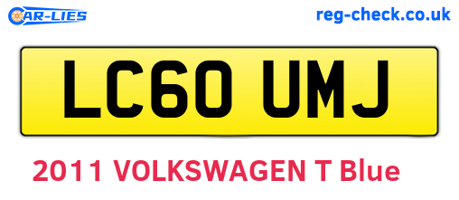 LC60UMJ are the vehicle registration plates.