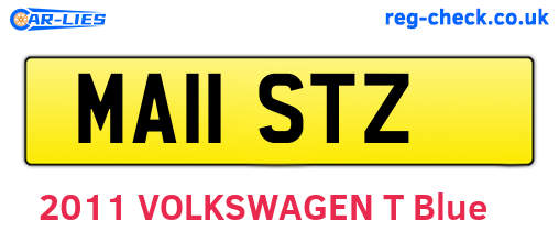 MA11STZ are the vehicle registration plates.