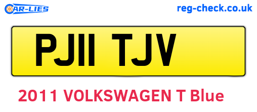 PJ11TJV are the vehicle registration plates.
