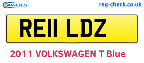 RE11LDZ are the vehicle registration plates.