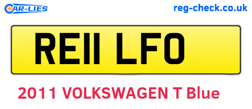 RE11LFO are the vehicle registration plates.