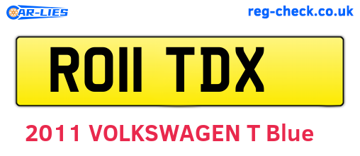 RO11TDX are the vehicle registration plates.