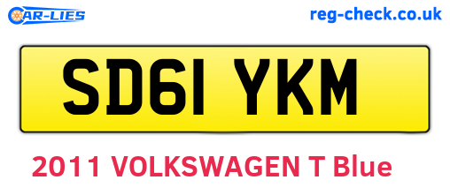 SD61YKM are the vehicle registration plates.
