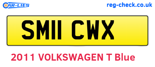 SM11CWX are the vehicle registration plates.