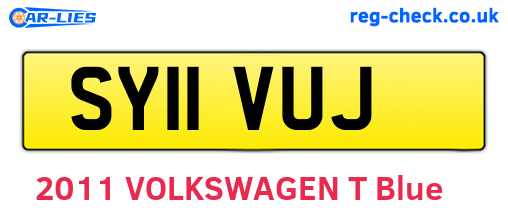 SY11VUJ are the vehicle registration plates.