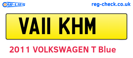VA11KHM are the vehicle registration plates.