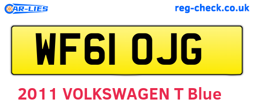 WF61OJG are the vehicle registration plates.