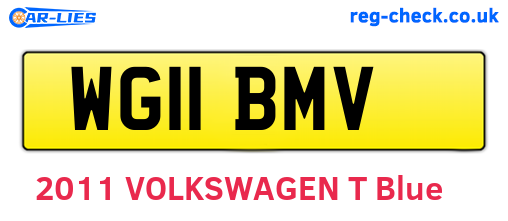 WG11BMV are the vehicle registration plates.