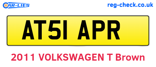 AT51APR are the vehicle registration plates.