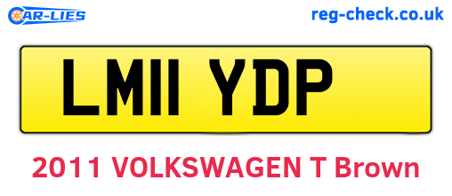LM11YDP are the vehicle registration plates.