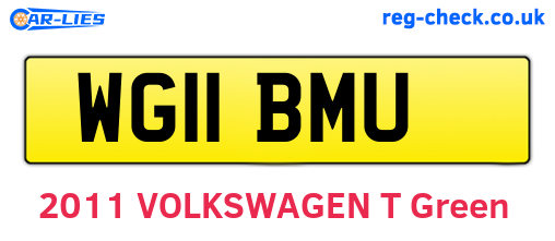 WG11BMU are the vehicle registration plates.
