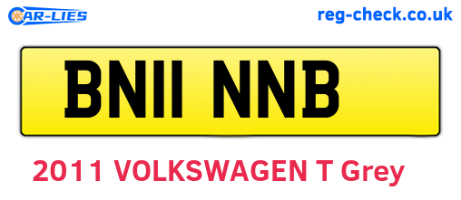BN11NNB are the vehicle registration plates.