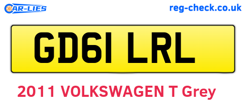 GD61LRL are the vehicle registration plates.