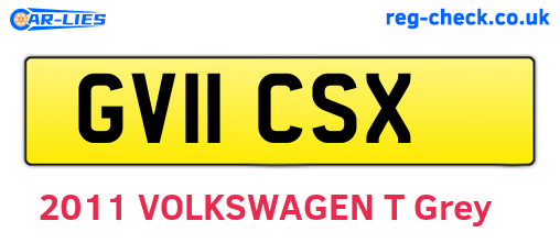 GV11CSX are the vehicle registration plates.