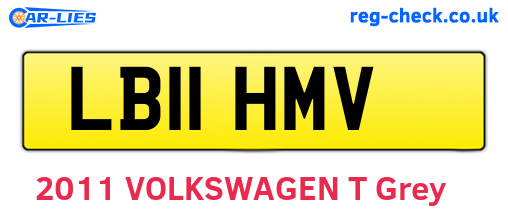 LB11HMV are the vehicle registration plates.