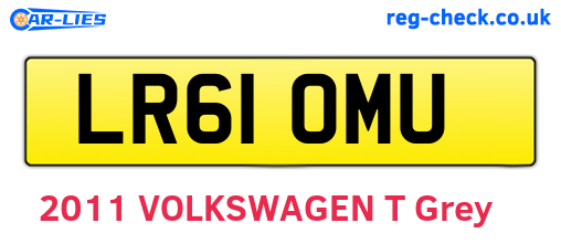 LR61OMU are the vehicle registration plates.
