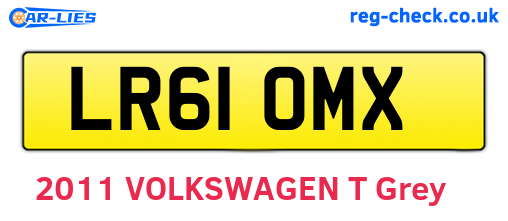 LR61OMX are the vehicle registration plates.