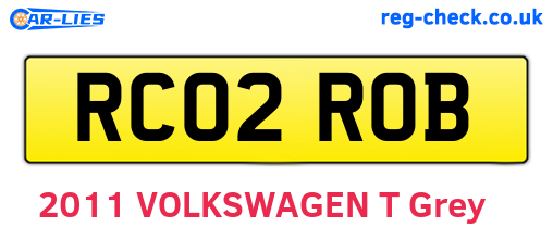 RC02ROB are the vehicle registration plates.