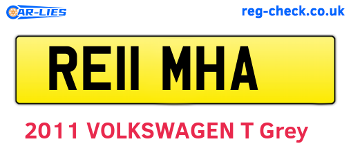 RE11MHA are the vehicle registration plates.