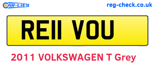 RE11VOU are the vehicle registration plates.