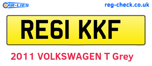 RE61KKF are the vehicle registration plates.
