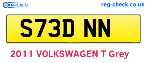 S73DNN are the vehicle registration plates.