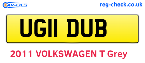 UG11DUB are the vehicle registration plates.