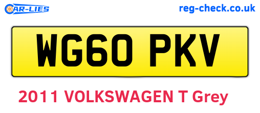 WG60PKV are the vehicle registration plates.