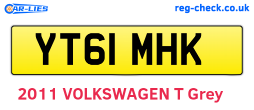 YT61MHK are the vehicle registration plates.